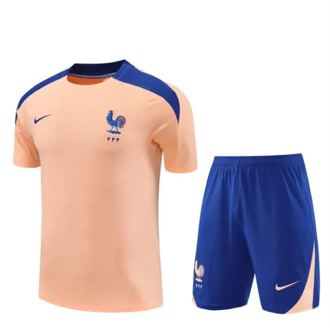 25/26 France short sleeved training Adult suit pink
