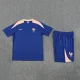 25/26 France kids short sleeved training suit royal blue