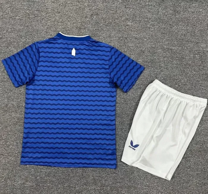 25/26 Everton home kids kit