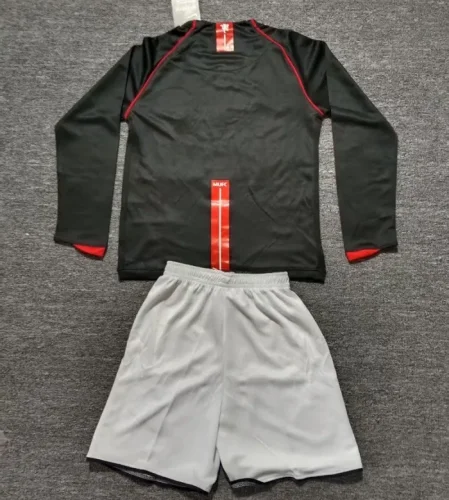 Retro 07/08 Manchester United Away kids kit long sleeves