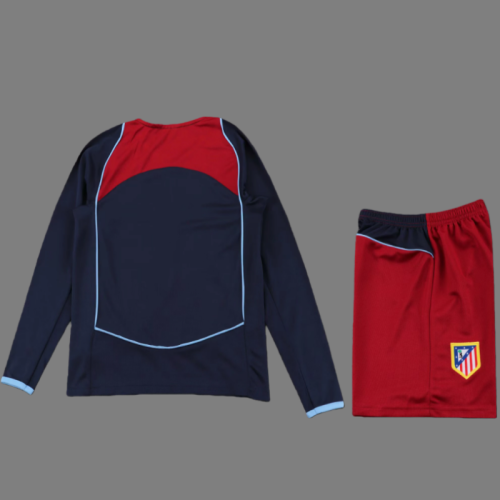 Retro 04/05 Atletico Madrid Away kids kit long sleeves