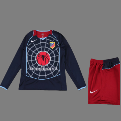 Retro 04/05 Atletico Madrid Away kids kit long sleeves