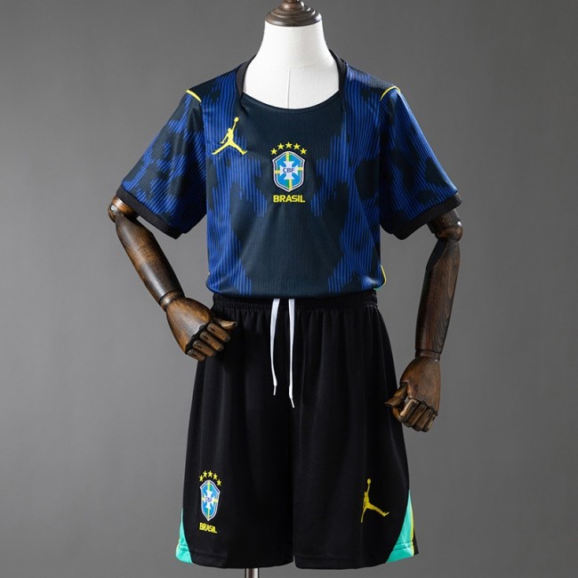26/27 Brazil away kids kit football Jersey
