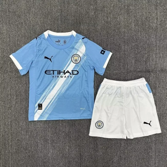 25/26 Manchester City home kids kit
