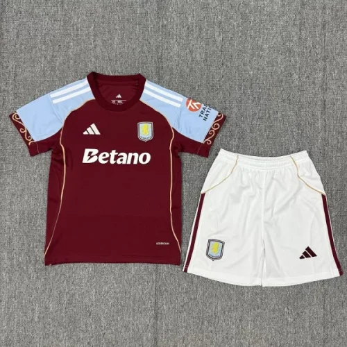 25/26 Aston Villa home kids kit