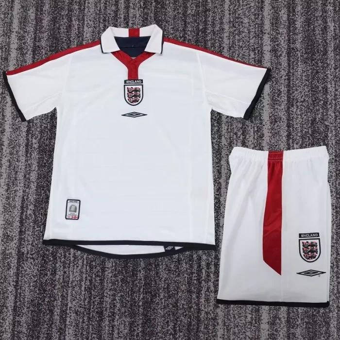 Retro 2004 England home kids kit