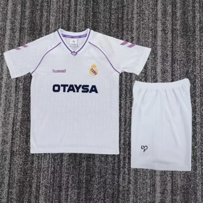 Retro 90/92 Real Madrid home kids kit