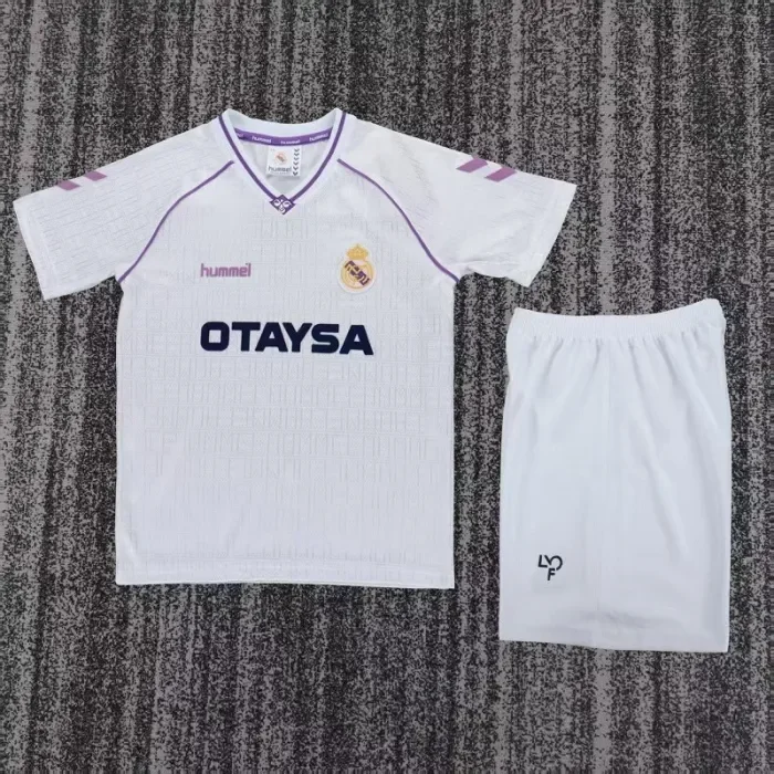 Retro 90/92 Real Madrid home kids kit