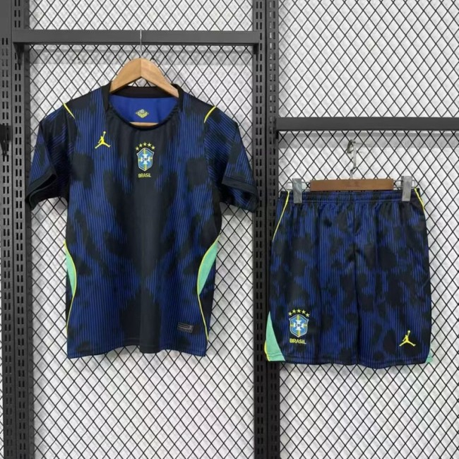 26/27 Brazil away kids kit football Jersey
