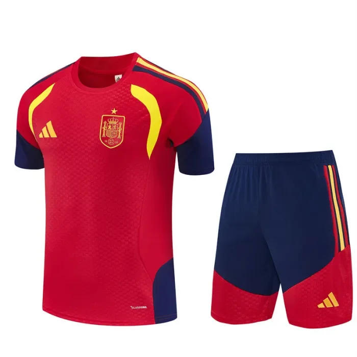 26/27 Spain short -sleeved training suit red