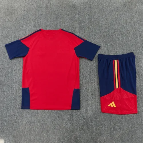 26/27 Spain short -sleeved training suit red