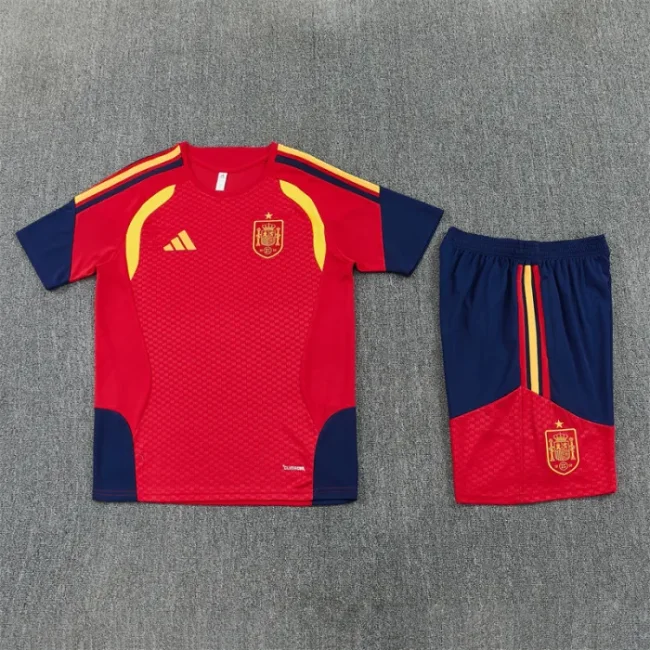 26/27 Spain short -sleeved training suit red