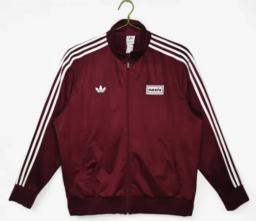 2026 Adidas x Oasis Touring sports jacket wine red
