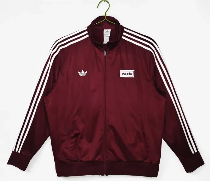 2026 Adidas x Oasis Touring sports jacket wine red