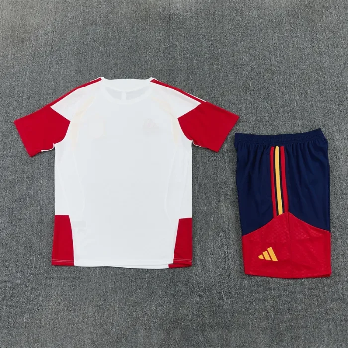 26/27 Spain short -sleeved training suit white