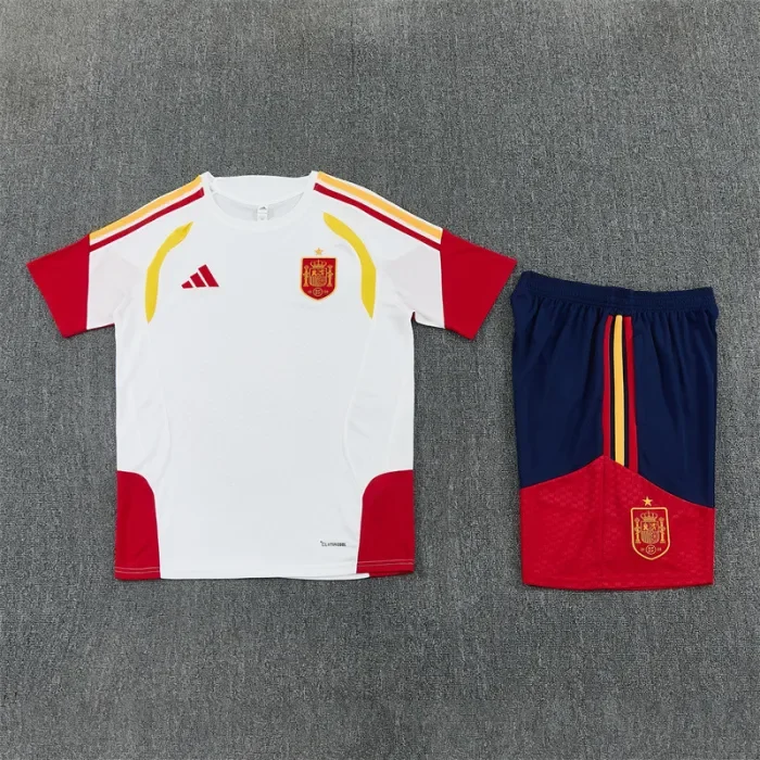26/27 Spain short -sleeved training suit white