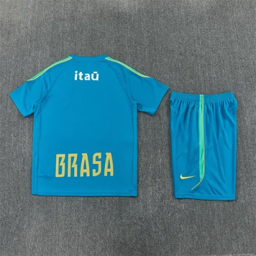 26/27 Brazil Short sleeve kids training suit