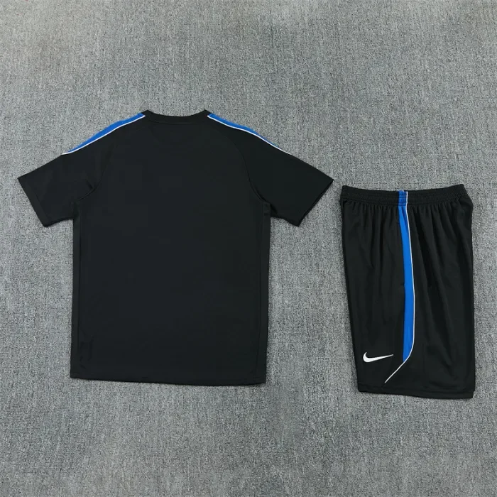 26/27 Atletico Madrid kids short -sleeved training suit black