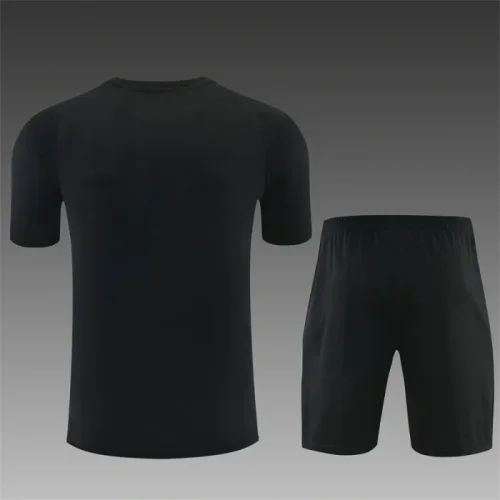 26/27 Atletico Madrid kids short -sleeved training suit black