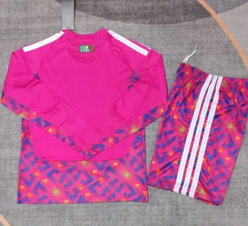 25/26 Mexico goalkeeper kids kit Pink long sleeves