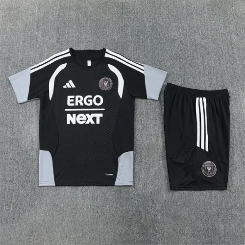 26/27 inter Miami kids short -sleeved training suit black