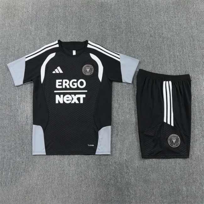 26/27 inter Miami kids short -sleeved training suit black