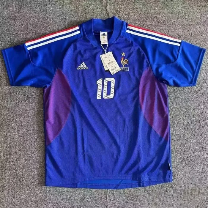 Retro 2002 France home football jersey
