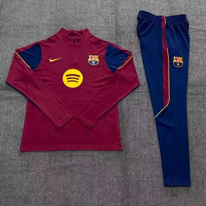 26/27 Barcelona kids training suit light maroon