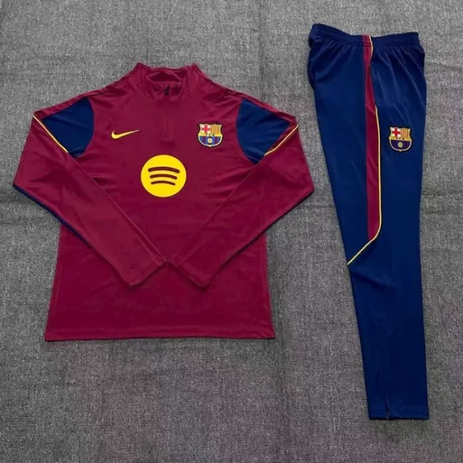 26/27 Barcelona Adult training suit light maroon