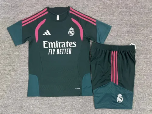 26/27 Real Madrid Short sleeve Adult training suit dark green