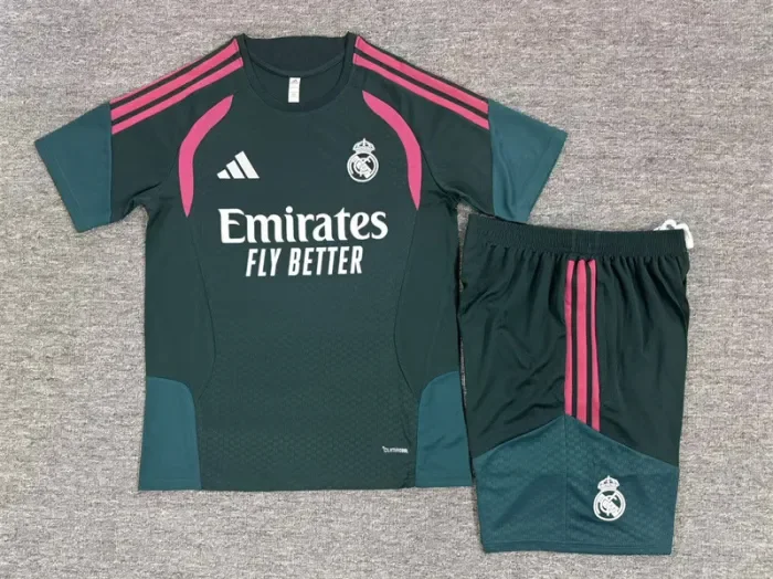 26/27 Real Madrid Short sleeve Adult training suit dark green