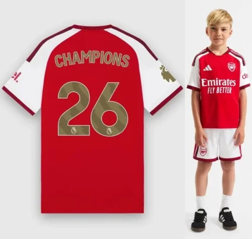 26/27 Arsenal Premier League Champions Home kids kit