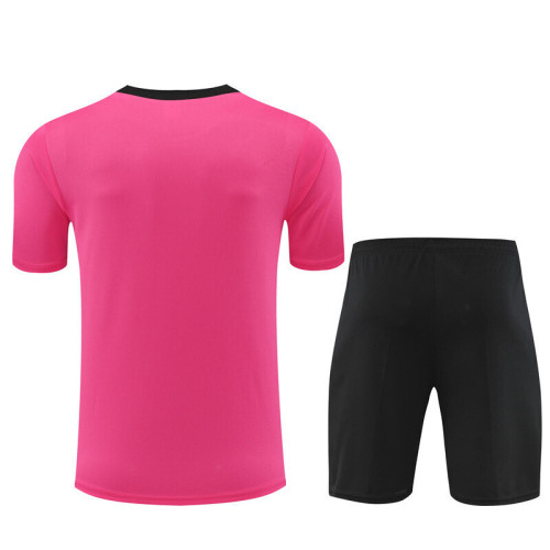 2425 short-sleeved Chelsea pink Adult training suit