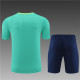 2425 Short-sleeved Brazilian green Adult training suit
