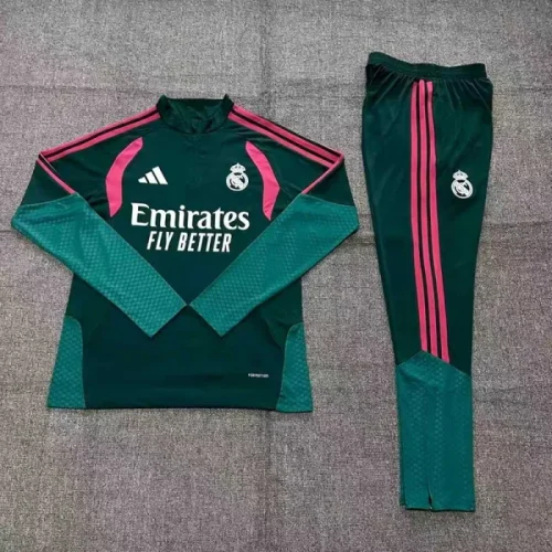 26/27 Real Madrid Kids training suit dark green