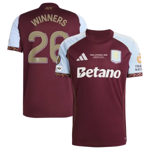 25/26 Aston Villa home UEFA Europa League Winners football jersey