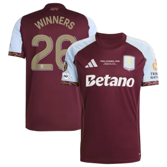 25/26 Aston Villa home UEFA Europa League Winners football jersey