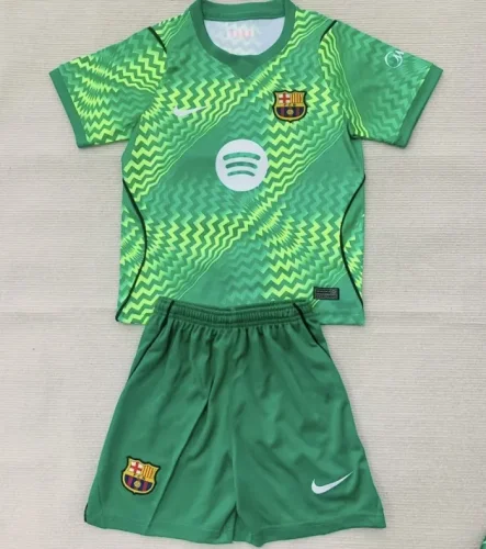 26/27 Barcelona Goalkeeper kids kit green