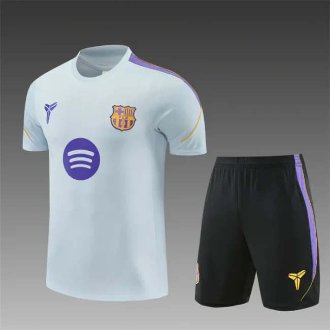 26/27 Barcelona kids Short sleeve training suit light gray