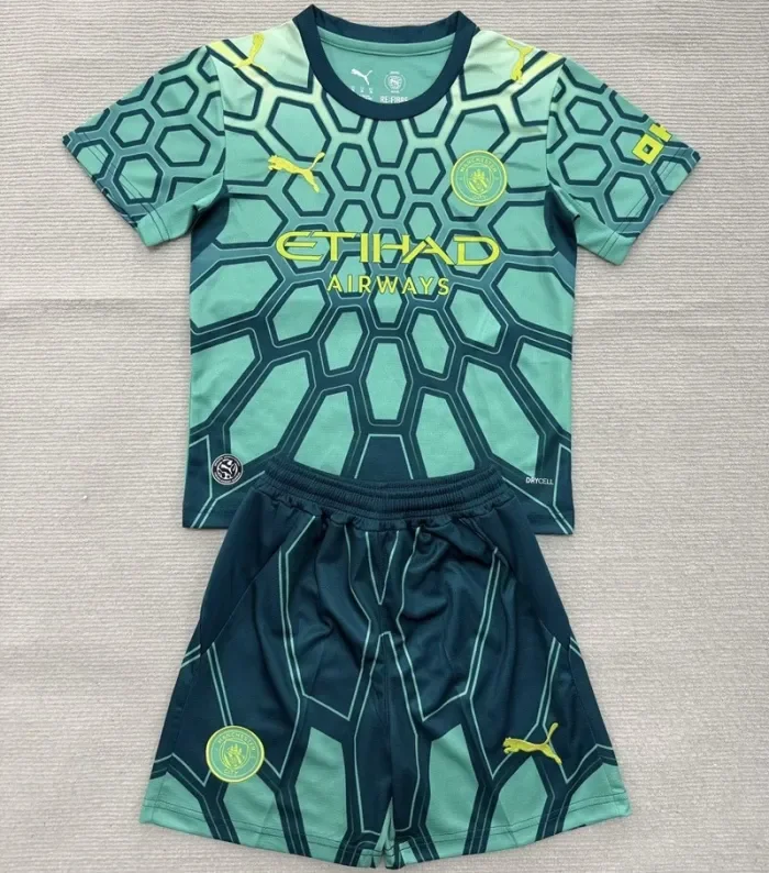 26/27 Manchester City goalkeeper kids kit green