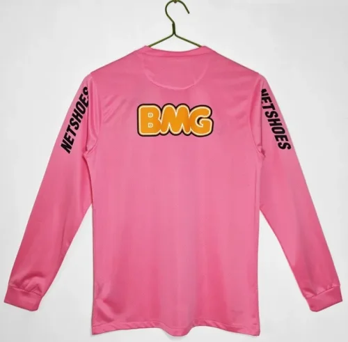 Retro 2013 Santos football Jersey long sleeves pink