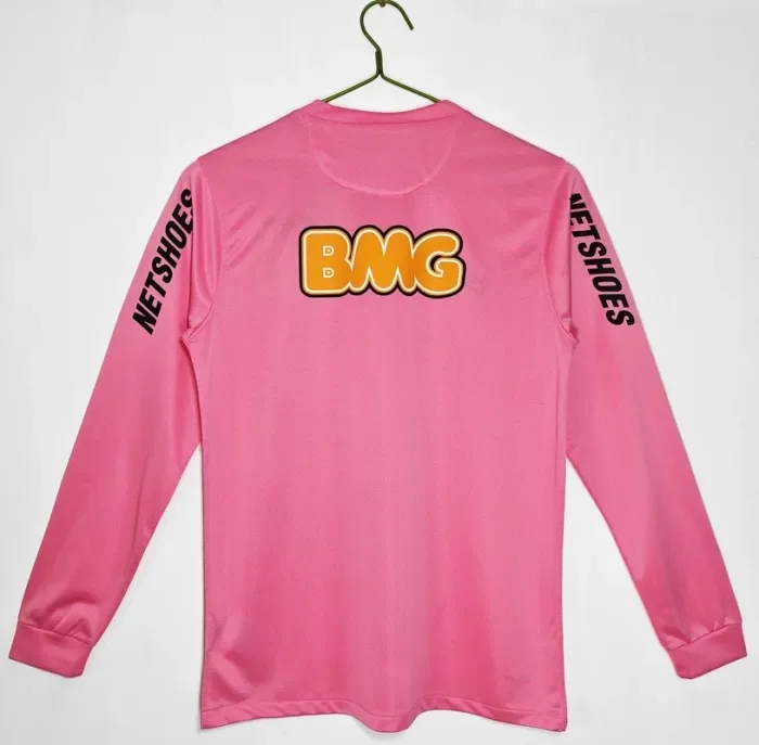 Retro 2013 Santos football Jersey long sleeves pink