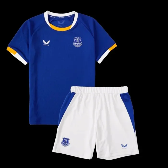 26/27 Everton home kids kit