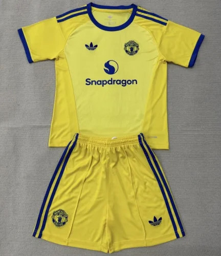 26/27 Manchester United goalkeeper kids kit yellow