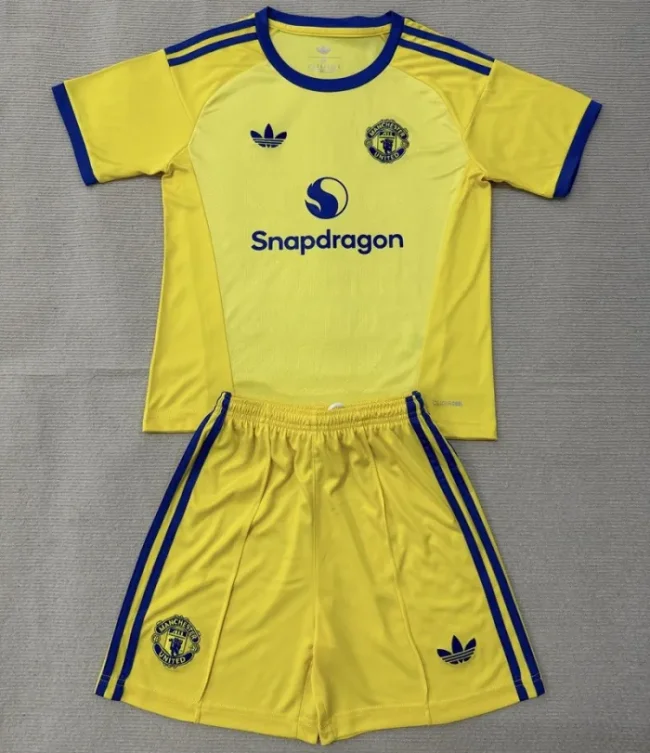 26/27 Manchester United goalkeeper kids kit yellow