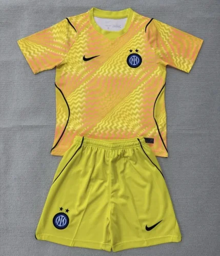 26/27 inter milan goalkeeper kids kit yellow