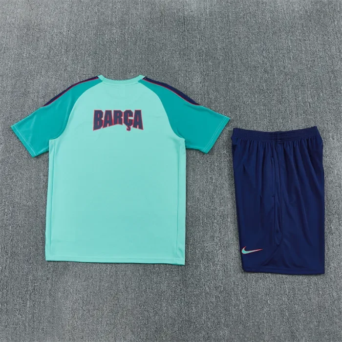 26/27 Barcelona Short sleeve kids training suit blue