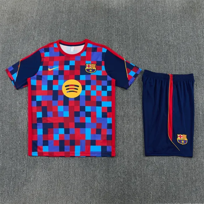 26/27 Barcelona kids Short sleeve training suit red blue