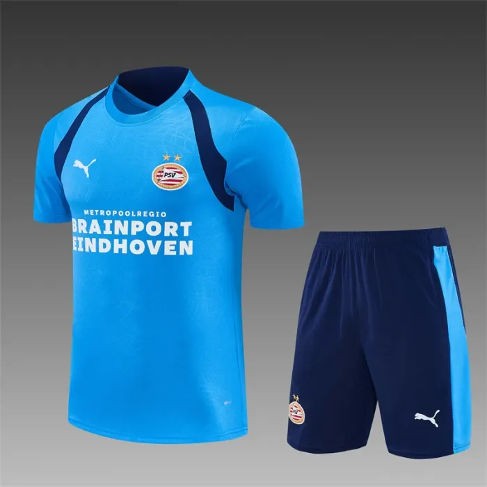 26/27 Eindhoven kids Short sleeve training suit Blue
