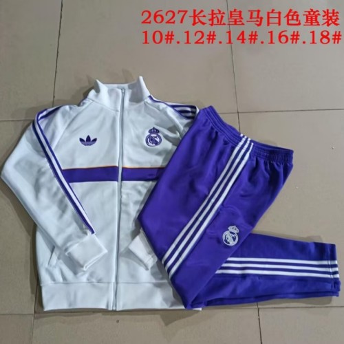 2627 Real Madrid Long Sleeve White Children's Clothing